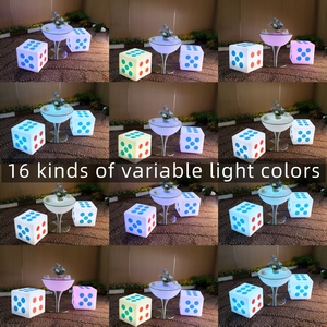 Bộ đồ nội thất thanh theo chủ đề thú vị bàn ghế được chiếu sáng với thiết kế Xúc xắc hình dạng linh hoạt cho các tình huống khác nhau - Product Image 6