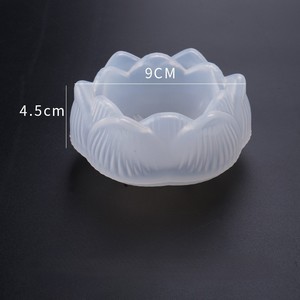 Grand <span class=keywords><strong>moule</strong></span> en silicone pour plateau, vase, rangement, en résine, motif lotus, pour décoration intérieure, outils de pâtisserie, plateau en plâtre et ciment, boîte de rangement DIY - Product Image 2