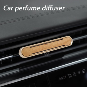2025 Новое поступление, Роскошный Металлический однотонный диффузор для автомобиля, ароматизатор, ароматизатор, деревянный автомобильный диффузор, освежитель воздуха, зажим - Product Image 5
