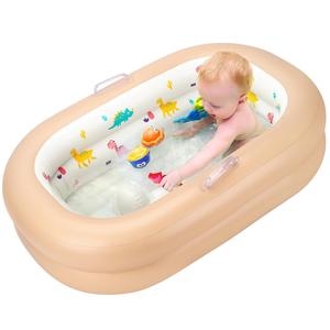 Baignoire gonflable pour bébé, pliable et portable, avec avertissement de température pour les tout-petits et les enfants - Product Image 6