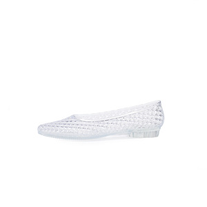 Transparent Pointed Toe Jelly Shoes Slip On Breathable Summer Flat Women's Casual Wear - Product Image 1
