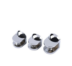 Support de fixation en alliage de zinc pour verre feuilleté, pour panneau de salle de bain en bois, avec clip à bouche ronde, pour verre de 6 à 10 mm d'épaisseur, pour éclairage lumineux - Product Image 4
