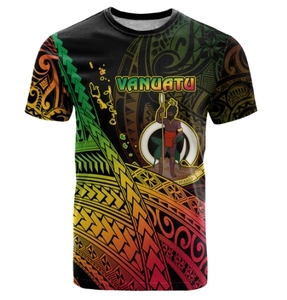 Camisetas Estampadas Polinesias de Vanuatu, Fabricación Personalizada en Fábrica, Camisetas Gráficas de Secado Rápido - Product Image 2