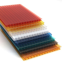 Feuille de polycarbonate double paroi transparente résistante aux UV de haute résistance Starshine pour toiture de bâtiment
