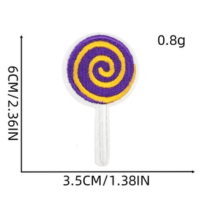 Nouveaux autocollants en tissu pour gâteaux d'Halloween transfrontaliers, broches et badges fantaisie chauve-souris et citrouille, décorations amusantes pour fêtes - Product Image 4
