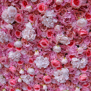 Rouleau de décoration murale en fleurs roses en soie artificielle 3D, écologique, réutilisable, pour mariage, maison, salon, Valar - Product Image 2