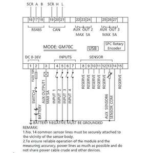 Mebay Motorsteuergerät Digitales Bedienfeld GM70CR MKII Kraftstoffstand Batteriespannung Öltemperatur - Product Image 6