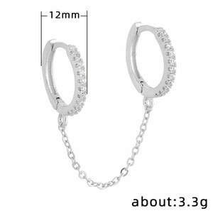 Orecchini Pendenti a Catena Lunga per Donne, Gioielli per Orecchie con Pietre Scintillanti, Moda per Uso Quotidiano e Feste - Product Image 6