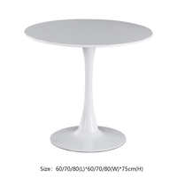 Table Moderne Simple et Durable de Style Nordique Blanc pour Balcon, Meuble en Bois pour la Maison, Idéal pour le Café, la Salle à Manger ou les Réunions