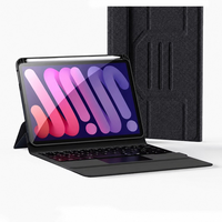 Clavier ultra-fin à clapet avec pavé tactile rétroéclairé RGB et interface USB-C pour iPad Mini 6, avec emplacement pour stylet - 100B-MINI6 (Meilleures ventes)