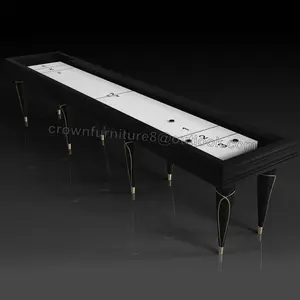 Fabrika toptan satılık 14ft klasik katı ahşap shuffleboard oyun masası çin