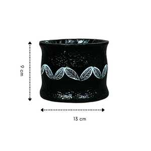 Macetero Decorativo para Mesa de Salón, Elegante Maceta para Interiores, Decoración del Hogar, Soporte para Plantas Verdes para Oficina/Escritorio, Negro - Product Image 2