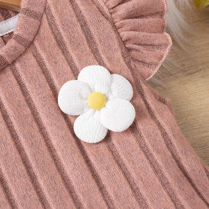Conjunto de Ropa de Verano 2026 para Bebés Niñas, Top de Manga Corta con <span class=keywords><strong>Volantes</strong></span> y Pantalones Cortos, Tejido Suave - Product Image 4