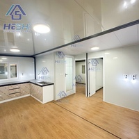 Maison mobile pliable préfabriquée isolée de 40 pieds et 20 pieds avec salle de bain, conteneur extensible à vendre