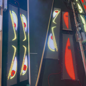 Nouvel écran LED programmable pour camion, type Devil Eye avec matrice, animation interactive, écran flexible, fenêtre avant et arrière, USB - Product Image 1