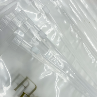 Vente en gros sac en plastique semi-transparent et demi-givré avec logo personnalisé emballage à fermeture éclair sacs à fermeture éclair imprimés