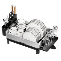 Tempat mangkuk Tiris logam OEM, artefak PC terintegrasi dengan sumpit dan pisau kotak penyimpanan wastafel dapur