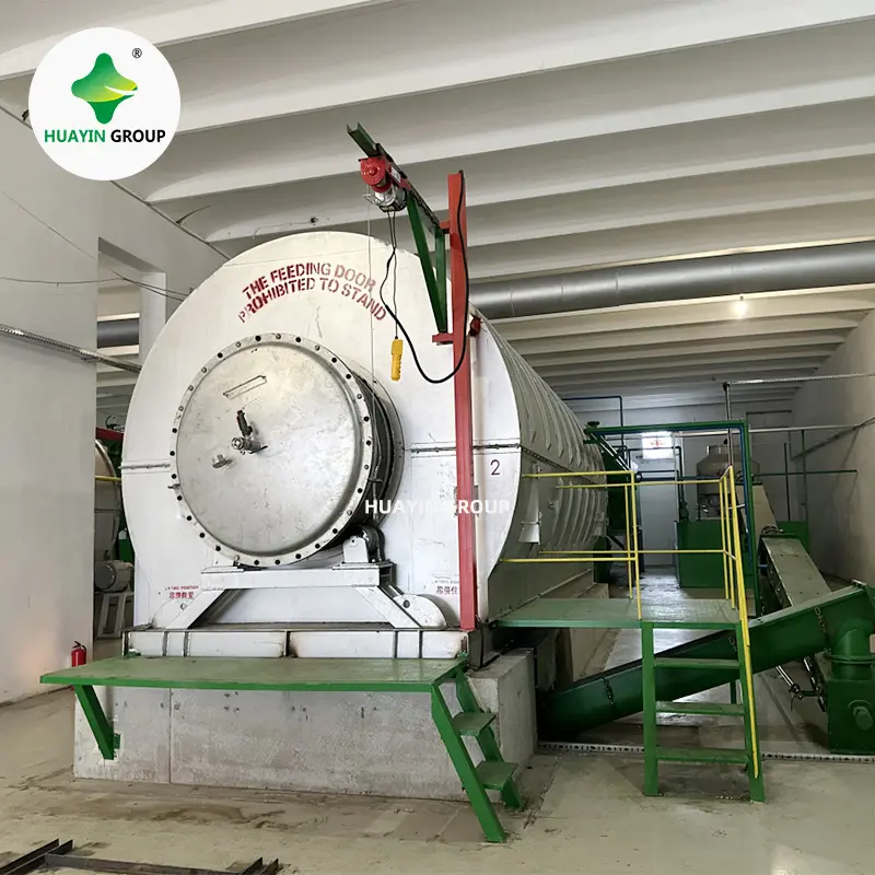 Huayin small scale waste tyre to diesel equipment pyrolysis plant and refinery