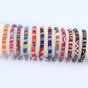 Ohemian-pulsera mexicana para 3 niñas, brazalete de tejido tipo tyle, mezcla de colores - Product Image 2