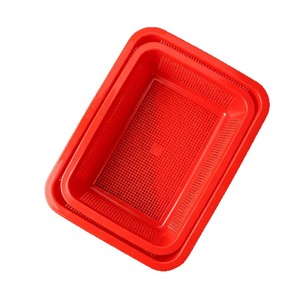 Panier rectangulaire en plastique pour le lavage, l'égouttage et le rangement des légumes et des fruits de cuisine, multi-tailles, usage domestique - Product Image 3