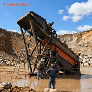 Impianto di Lavaggio Oro a Basso Consumo Idrico 150~200 TPH con Vaglio Vibrante per il Recupero dell'Oro da Minerali e la Lavorazione dell'Oro Alluvionale - Product Image 1