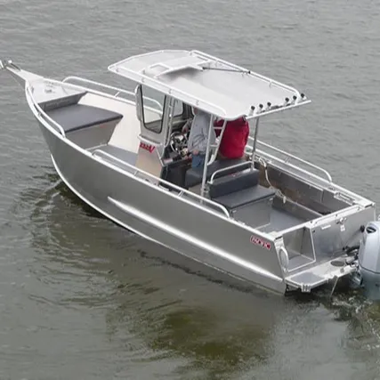 2022 nouveau bateau de pêche de cabine de bateau en aluminium soudé de meilleure qualité avec Console centrale à vendre