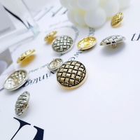 Vintage Style Tweed Strick pullover Mode gestreifte Metall knopf Strass Mesh Dekoration 20mm Jeans Button Simple