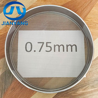 Saringan Uji Baja Tahan Karat 304 Berkualitas Tinggi, Diameter 20cm, 80 Mesh, untuk Menyaring Tepung, Memotong/Mengelas/Membengkokkan
