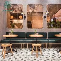 Nouvel arrivage Table à motif de fleurs personnalisée Mobilier commercial en bois massif Café Thé Boutique Restaurant Chaises Tables
