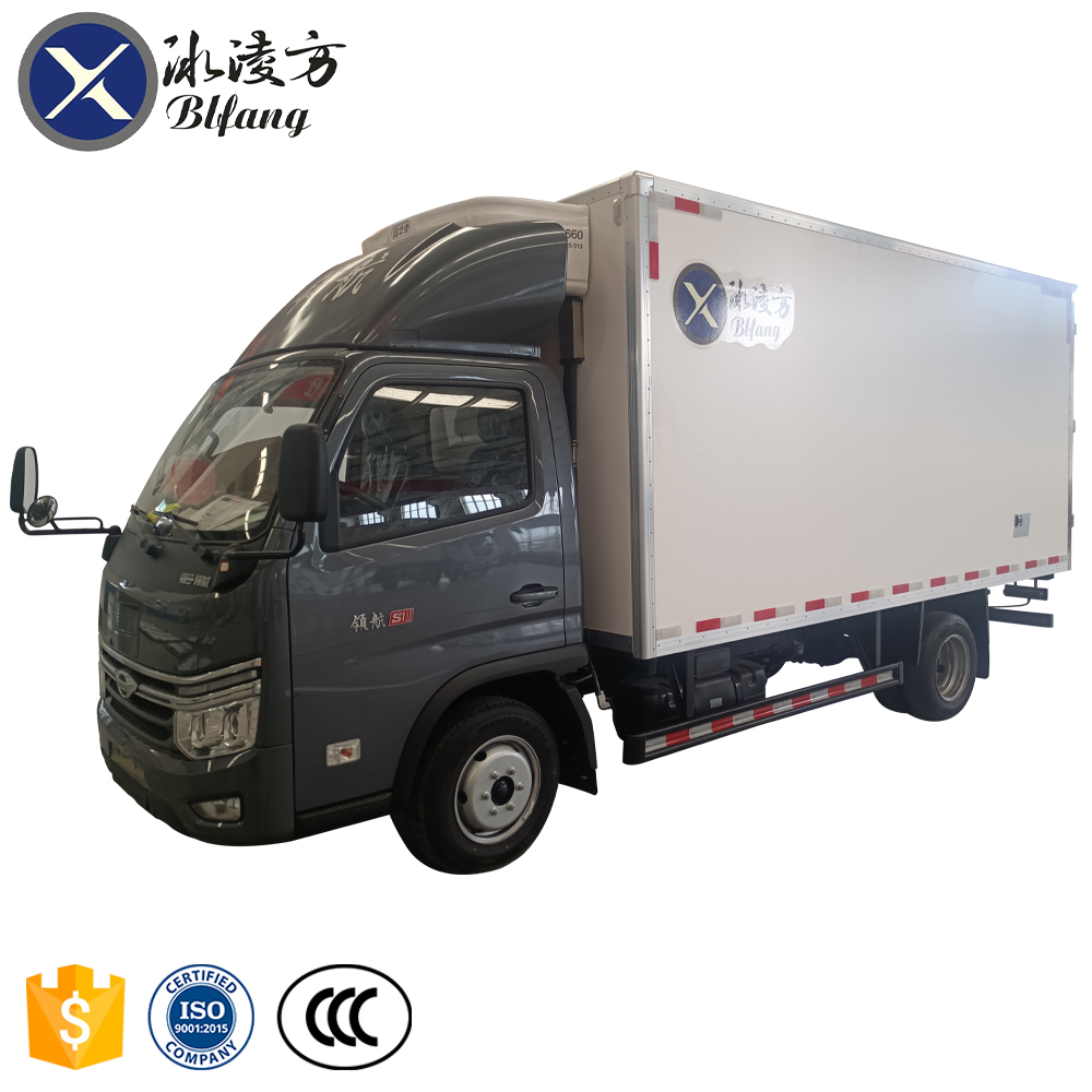 Foton 4x2 5t tùy chỉnh Tủ lạnh lạnh đặc biệt xe tải nhẹ vận chuyển thực phẩm rau thịt Tủ đông lạnh xe tải để bán