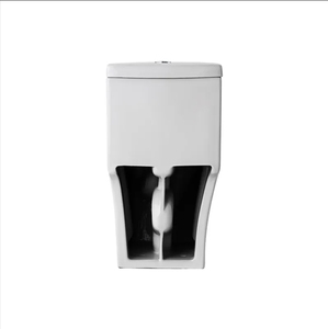 Baño de Hotel moderno, inodoro de cerámica sin montura, alargado cuenco de una pieza, drenaje de trampa en S de doble descarga, sanitario elegante montado en el suelo - Product Image 3
