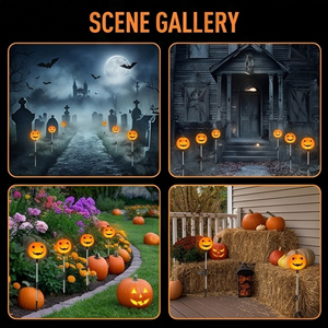Luz solar de calabaza con forma de ojo para jardín, camino, paisaje de Halloween, seguridad exterior, mejor visibilidad para motores de búsqueda - Product Image 4