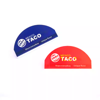 Emballages alimentaires en papier kraft biodégradable, écologiques, imperméables, portables, personnalisés, pour tacos, avec logo imprimé, taille personnalisée