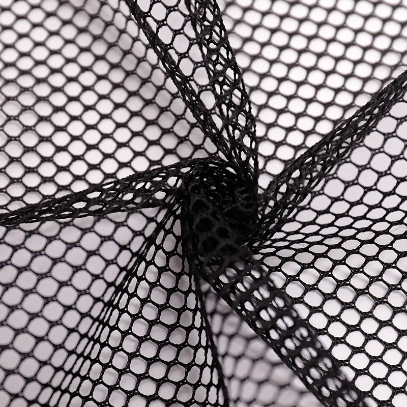 100% Polyester Schwarz Hartes Netz Recyceltes Gewebe Stricks teifes Netz gewebe
