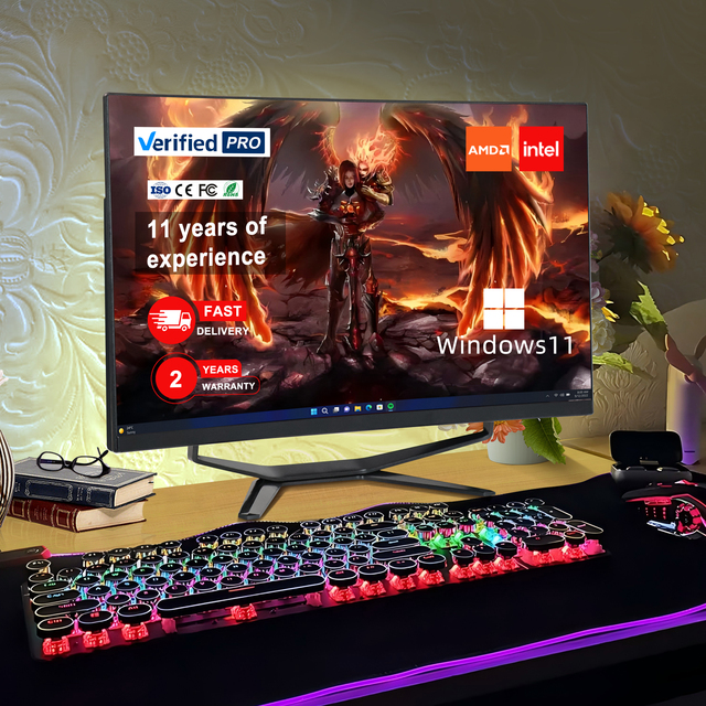 Manwei Brother All in One Gaming Desktop New Design 27 Inch Widescreen LCD Display DDR4 PC with High Quality Components