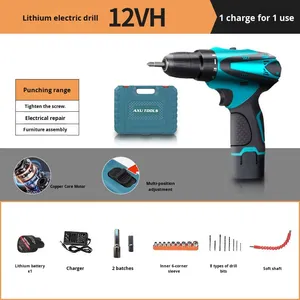 Taladro Percutor Recargable de Litio de Alta Potencia con Control de Velocidad Reversible Positivo/Negativo - Product Image 2