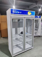 Réfrigérateur vertical commercial 800L en acier inoxydable 201, sans givre, pour boissons, avec porte verrouillable et affichage numérique