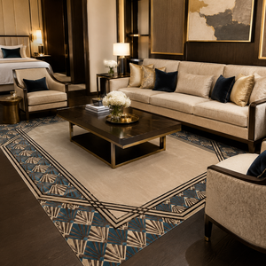 <span class=keywords><strong>Tapis</strong></span> fait main <span class=keywords><strong>Art</strong></span> Déco sur mesure en laine de Nouvelle-Zélande et soie de bambou pour designers, villas et hôtels - Product Image 5