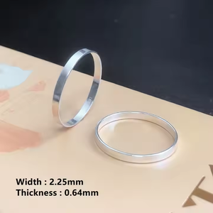 Feine 14K Goldfilled 2,25mm Einzigartige Flache Fingerringe für Damen Geschenk Party Schmuck Accessoires - Product Image 3