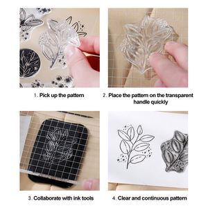Tampon en silicone transparent multifonctionnel pour décoration de journal, carnet, album, collection, enveloppe, avec motifs de paysages et de timbres - Product Image 3