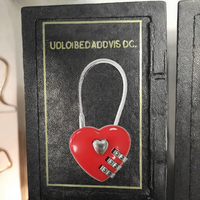 Mini cadenas à code en forme de cœur, petit cadenas à combinaison à 3 chiffres en alliage de zinc pour sacs de voyage
