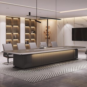 Bàn hội nghị hiện đại cho khách sạn trường học nội thất văn phòng sang trọng đơn giản bằng Gỗ mật độ cao Bảng tổng hợp dễ dàng sơn - Product Image 2