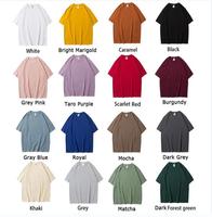 Impression personnalisée surdimensionné 100% coton col rond t-shirt hommes Boxy Fit blanc t-shirts solide motif fil teint 220 grammes tissu
