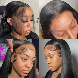 วิกผมตรงแบบลูกไม้ด้านหน้า ความหนาแน่น 200% <span class=keywords><strong>ผม</strong></span>แท้  ถอนขนมาแล้ว  ขนาด 13x6  วิกผมลูกไม้ด้านหน้าแบบใส HD สีดำธรรมชาติสำหรับผู้หญิง - Product Image 5