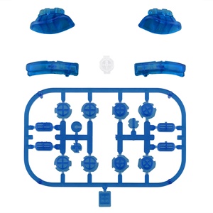 Bouton d'action D-pad en plastique bleu transparent personnalisé en gros pour la réparation des clés de manette Nintendo Switch - Product Image 1