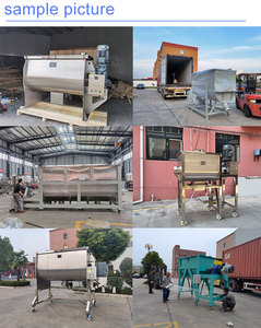 500L thép không gỉ đôi xoắn ốc Ribbon Mixer ngang Thức ăn khô bột Máy xay sinh tố trộn trộn giá máy - Product Image 5