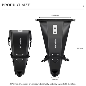 RIDERACE Fahrrads attel tasche Wasserdicht 10L für MTB Mountainbike Rennrad sitz mit großer Kapazität Faltbarer Heck tasche Kofferraum - Product Image 6