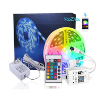 Tira de Luces LED Inteligente para Teléfono, 5m 10m 5050 RGB, Colores, IP65 Impermeable, WIFI Inalámbrico, Cortable, Aplicación para Paisajismo, PC