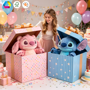 Cajas de Regalo Telescópicas Corrugadas Extra Grandes de Dos Piezas con Asa Lateral, para Juguetes de Peluche y Regalos Navideños - Product Image 4