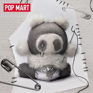 Nueva Llegada POP MART SKULLPANDA Rebel Bear Figura de Peluche Sentada, Juguete de Arte Coleccionable de Moda para Coleccionistas - Product Image 4